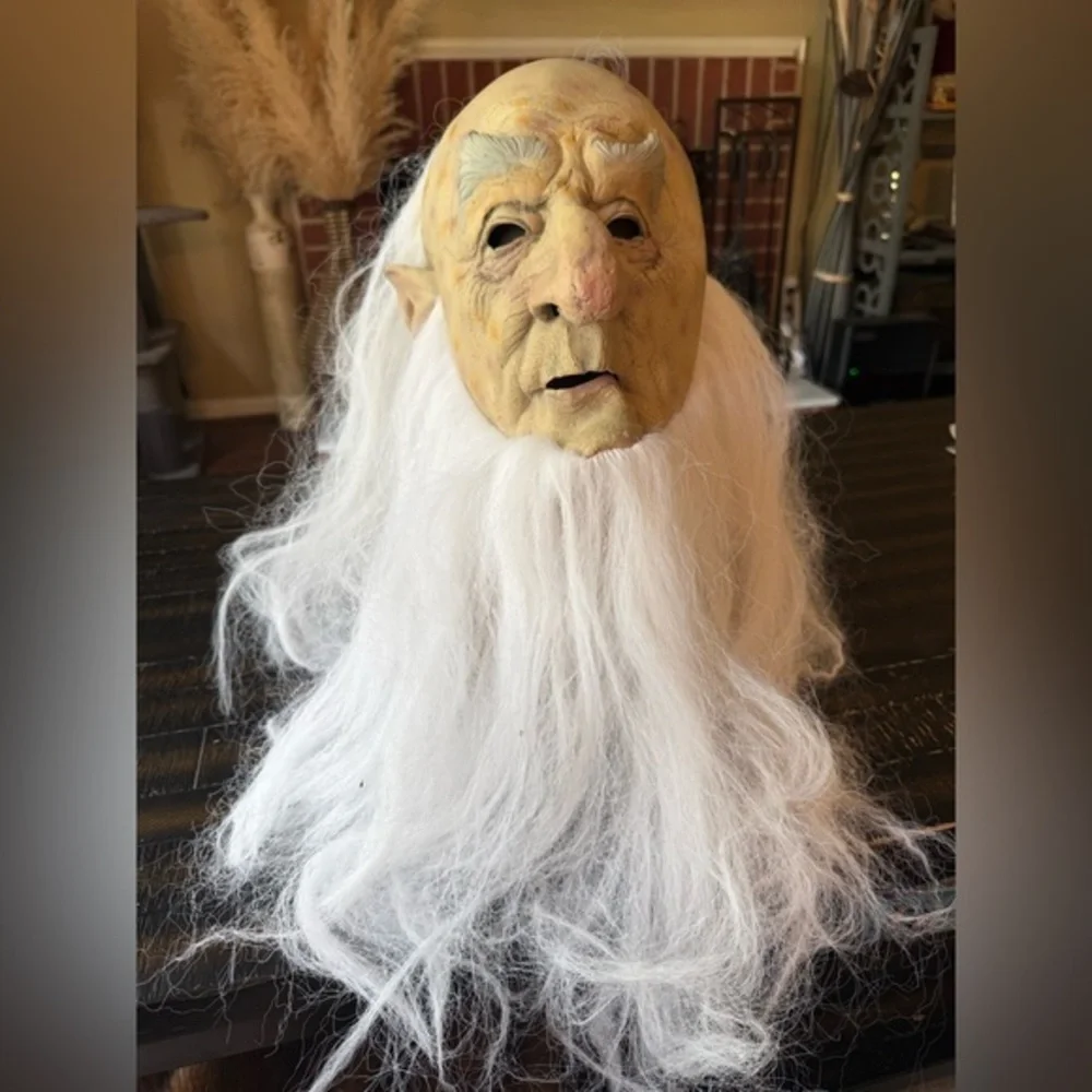 Mario Chiodo 2004 Wizard Mask Warlock Long White Beard  Merlin